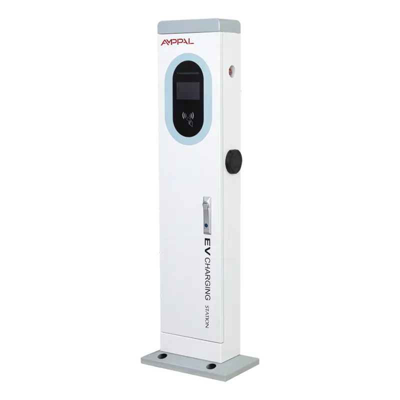 14kW AC EV-laadtoren met dubbele poort voor commerciële parkeerplaatsen