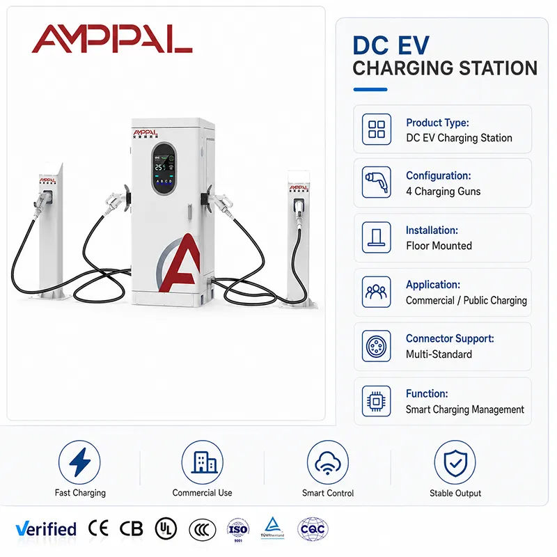 160kW Multi-Connector DC Fast EV Charging Station for Commercial Fleets